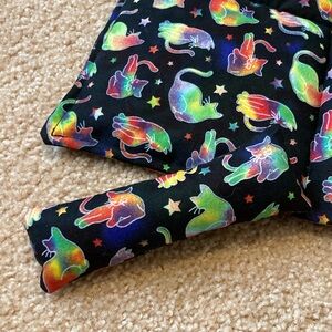 Catnip kitty cuddlers and quilted mat